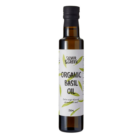 Silver and Green Basil Olive Oil (250ml)