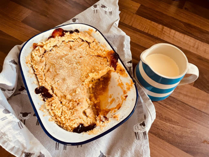 Apple Crumble and Double Cream