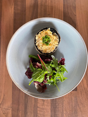 Portabello Mushroom with a Parmesan and Thyme Crust
