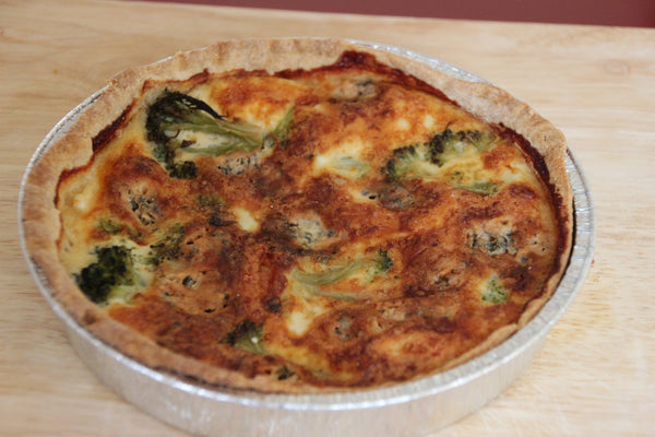 Homemade fresh Broccoli and Stilton Quiche